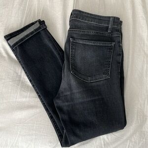 Fidelity Denim Cher High Rise Slim Straight Jean - Size 28, Grey/Washed Black